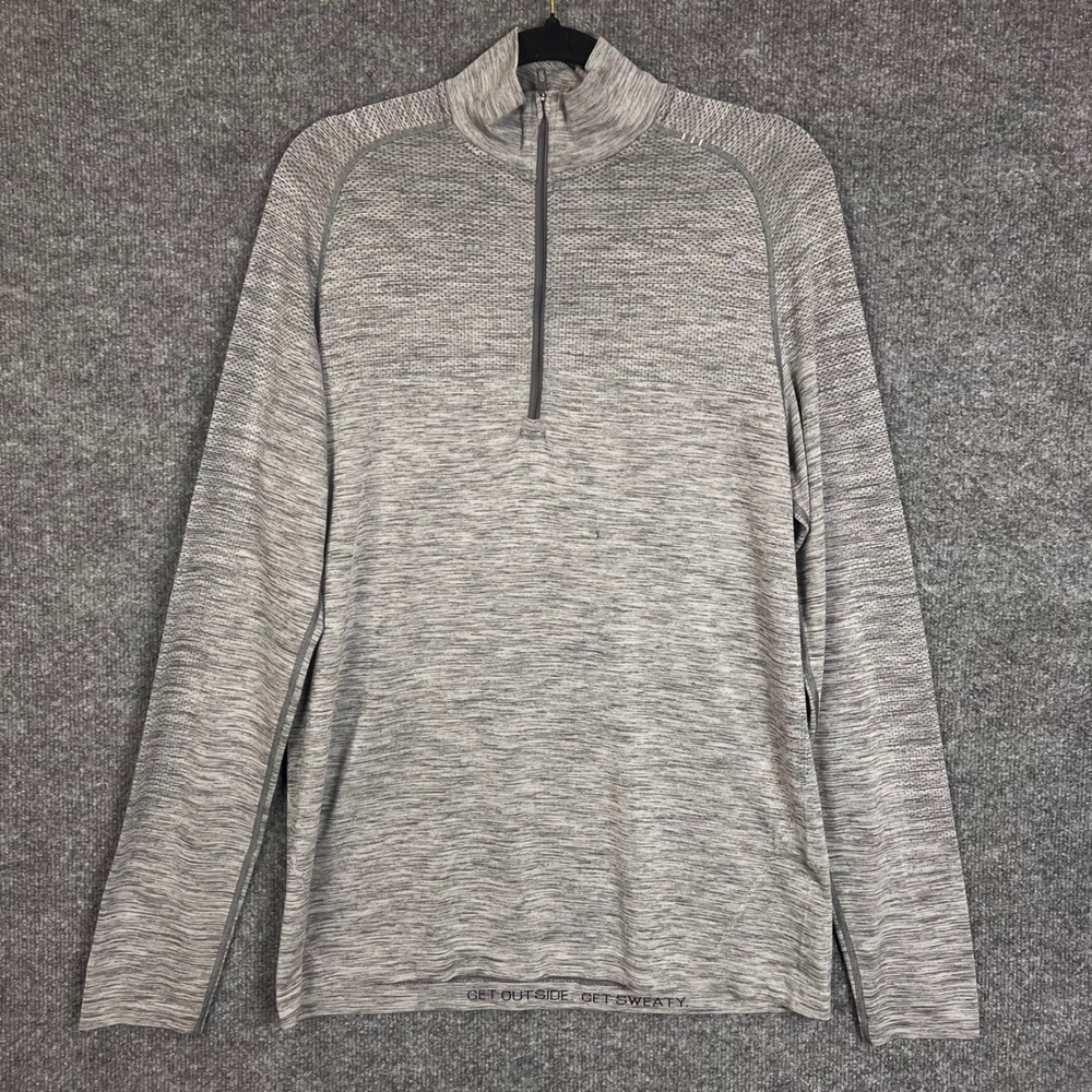 Lululemon Metal Vent Tech 1/2 Zip Mens M Gray Good Long Sleeve Pullover